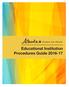 Educational Institution Procedures Guide 2016-17