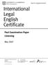International Legal English Certificate