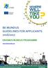 BE MUNDUS GUIDELINES FOR APPLICANTS 2016/2017
