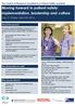 Moving forward in patient safety: implementation, leadership and culture