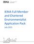 IEMA Full Member and Chartered Environmentalist Application Pack