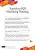 A guide to B2B Marketing Planning