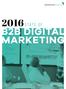 2016 STATE OF B2B DIGITAL MARKETING