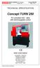 PRODUCT DIVISION: CNC-Education Concept TURN 250 DATE: October 2012 page 1 of 26 TECHNICAL SPECIFICATION. Concept TURN 250