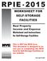 WORKSHEET FOR SELF-STORAGE FACILITIES