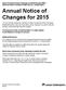Annual Notice of Changes for 2015