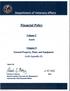 fikj4 ~ s- 2.:?.;zo/6 Financial Policy VolumeV Assets Chapter 9 General Property, Plant, and Equipment (with Appendix H) Approved: Date