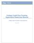 College Credit Plus Funding Application Parent User Manual. College Credit Plus Student Funding Application