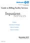 Inpatient Services. Guide to Billing Facility Services. November 2013. Preface. Summary of Changes. Table of Contents.