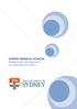 SYDNEY MEDICAL SCHOOL. Flexible Study Arrangements for International Students