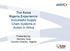 The Axios Nigeria Experience: Successful Supply Chain Systems in Action in Africa. Presented by: Zachary Gwa Country Director, Nigeria