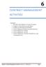 CONTRACT MANAGEMENT ACTIVITIES