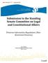 Submission to the Standing Senate Committee on Legal and Constitutional Affairs. Firearms Information Regulations (Non- Restricted Firearms)