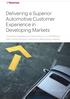 Delivering a Superior Automotive Customer Experience in Developing Markets