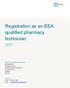 Registration as an EEA qualified pharmacy technician