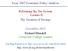 Reforming the Tax System Lecture II: The Taxation of Savings. December 2015 Richard Blundell University College London