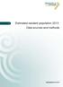 Estimated resident population 2013: Data sources and methods