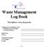 Waste Management Log Book