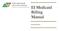EI Medicaid Billing Manual. Revised 8/18/14