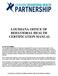 LOUISIANA OFFICE OF BEHAVIORAL HEALTH CERTIFICATION MANUAL