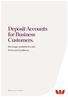 Deposit Accounts for Business Customers. (No longer available for sale) Terms and Conditions.
