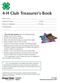 4-H Club Treasurer s Book