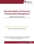 Executive Master of Science in Transportation Management