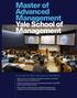 Master of Advanced Management Yale School of Management