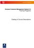 Ericsson Customer Management System 2.0 Training Programs. Catalog of Course Descriptions