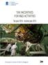 TAX INCENTIVES FOR R&D ACTIVITIES