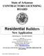 Residential Builders New Application