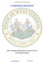 2016 BEST PRACTICES GUIDE FOR CAMPAIGN FINANCE WEST VIRGINIA SECRETARY OF STATE S OFFICE ELECTIONS DIVISION. elections@wvsos.