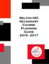 Belton ISD Secondary Course Planning Guide 2016-2017