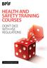 HEALTH AND SAFETY TRAINING COURSES