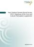 New Zealand General Social Survey 2016: Objectives of the Civic and Cultural Participation supplement