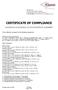 CERTIFICATE OF COMPLIANCE