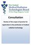 Consultation. Review of the scopes of practice for registration in the profession of medical radiation technology