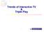 Trends of Interactive TV & Triple Play