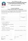 Application Form for Teaching Post