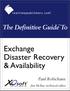 Exchange Disaster Recovery & Availability