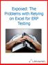 Exposed: The Problems with Relying on Excel for ERP Testing