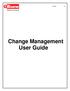 Version: 1.8. Change Management User Guide