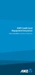 ANZ Credit Card Repayment Insurance