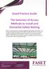 Good Practice Guide. The Selection of Access Methods to Install and Dismantle Safety Netting