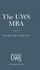 The UWS MBA. In business, it pays to act decisively. www.uws.ac.uk/mba