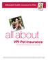 Affordable Health Insurance for Pets. all about