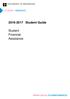 2016-2017 Student Guide. Student Financial Assistance