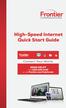 High-Speed Internet Quick Start Guide