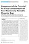 Assessment of the Potential for Cross-contamination of Food Products by Reusable Shopping Bags