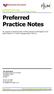 Preferred Practice Notes